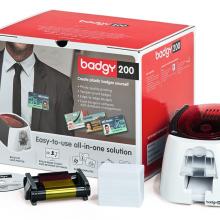 Image Evolis Badgy 200 plastkortskriver + POP radio modell deluxe B22U0000RS 01